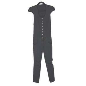MET Jean Jumpsuit 26 Skinny Black Wash Stretch Jumper Slim Steampunk Italy